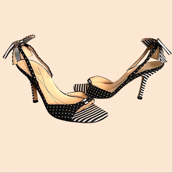 kate spade Shoes - Kate Spade It Girl Slingback Strap Medium Stiletto Leather Heel w/ Bow Size 6